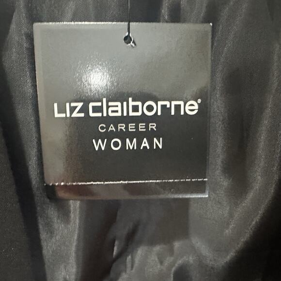 Liz Claiborne Women's Blazer Jacket Size 24 Black Business Career Staple NWT - Picture 4 of 6